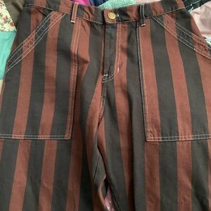 Medium Big bud press black/espresso stripe work pants